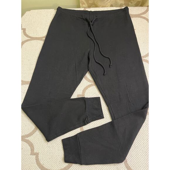 Monroe pull on drawstring tie joggers sweatpants, black, super soft, size large - Picture 10 of 11